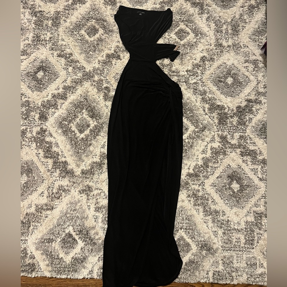 JLUXLABEL One Shoulder Black Dress